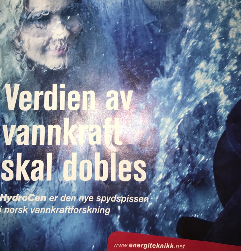 Bilag om vannkraftforskning og HydroCen i siste nummer av Fagbladet Energiteknikk 2-2017.